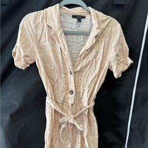 Forever 21 Beige Plaid Dress